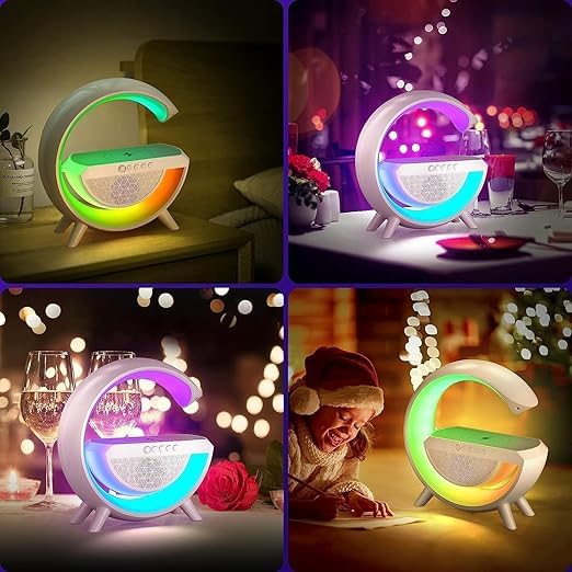 Coming Gen™ 4-in-1 Smart G-Shape Lamp with Wireless Charging, Bluetooth Speaker & Ambient Night Light