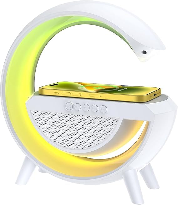 Coming Gen™ 4-in-1 Smart G-Shape Lamp with Wireless Charging, Bluetooth Speaker & Ambient Night Light