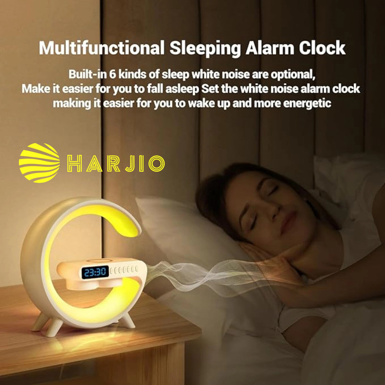 Coming Gen 4 in 1 G Shape Bluetooth Speaker RGB Light & 15w Wireless Charger with Alarm Clock 5 W Bluetooth Party Speaker ( 2.0 Channel)