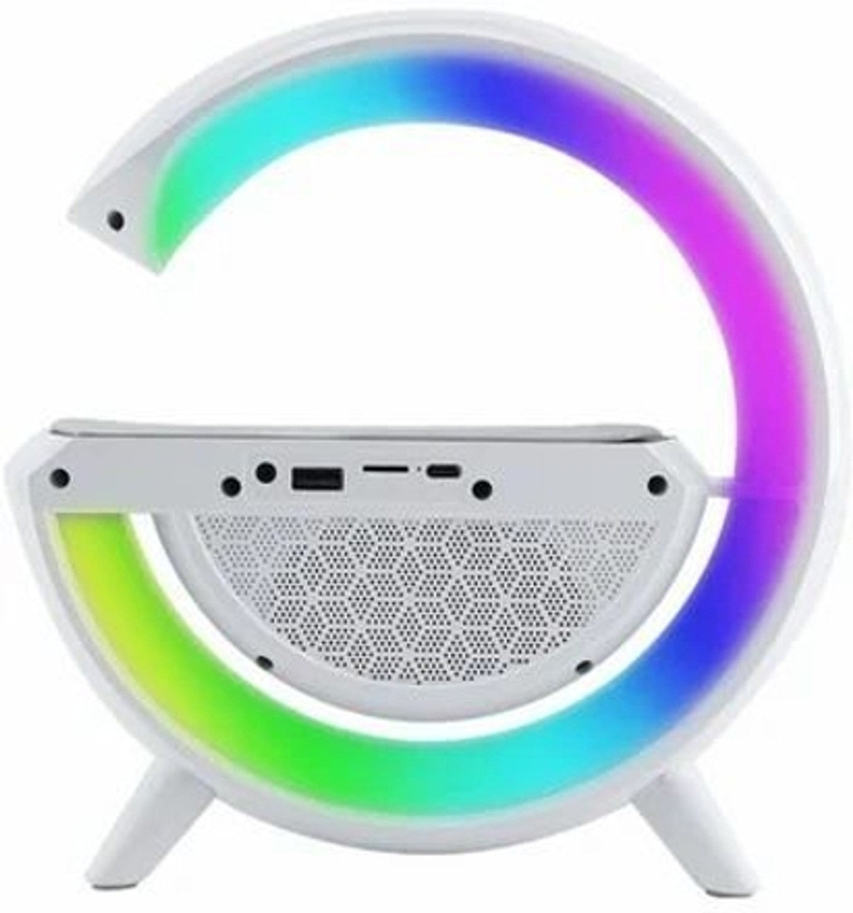 Coming Gen™ 4-in-1 Smart G-Shape Lamp with Wireless Charging, Bluetooth Speaker & Ambient Night Light