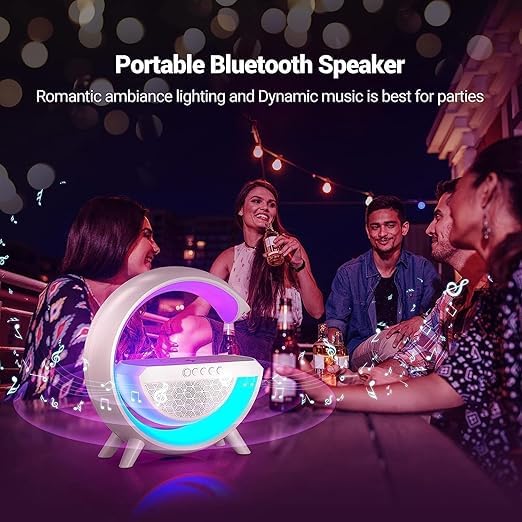 Coming Gen™ 4-in-1 Smart G-Shape Lamp with Wireless Charging, Bluetooth Speaker & Ambient Night Light